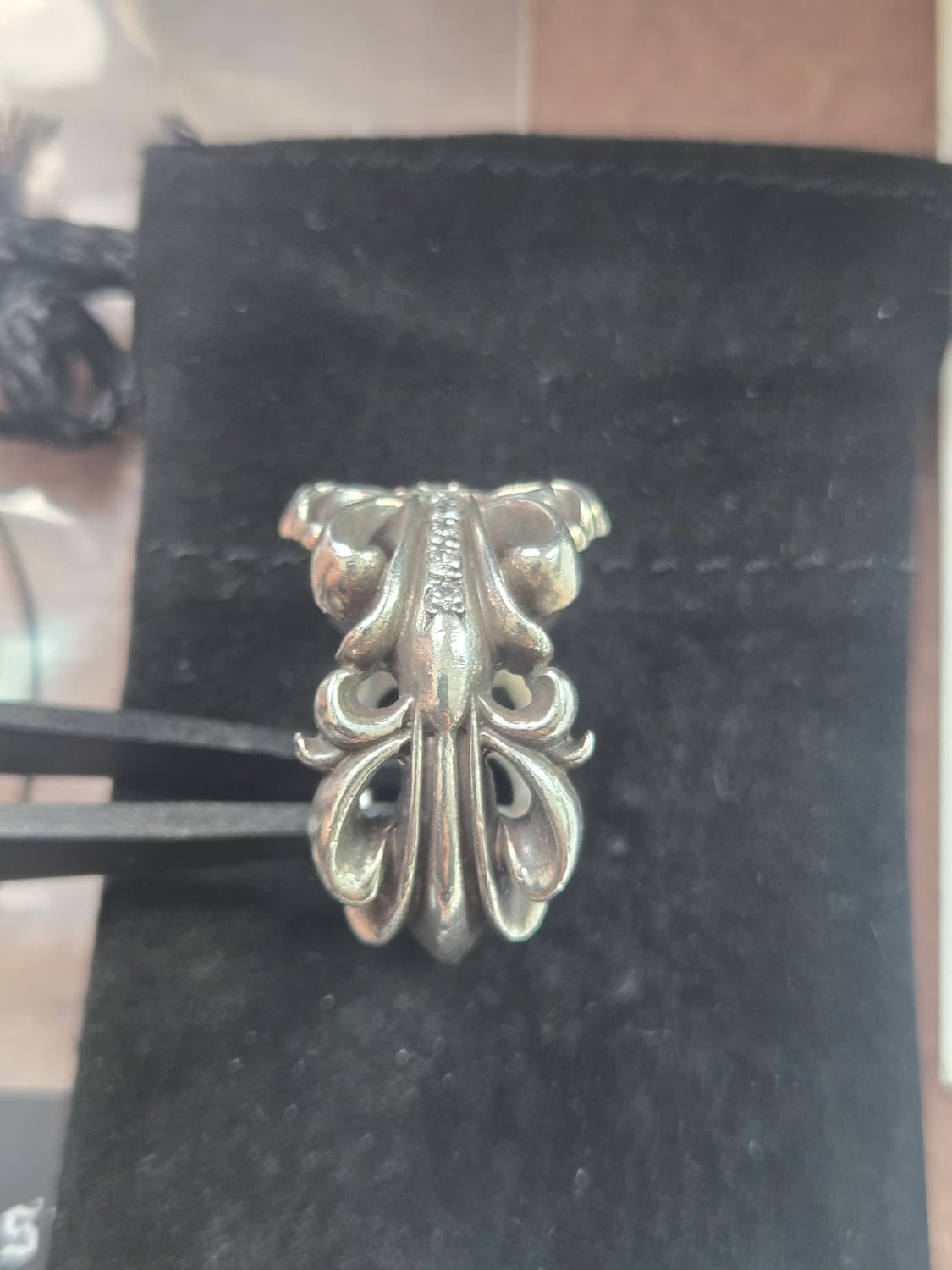 정품 크롬하츠 더블 플로랄 풀파베링 상품이미지3