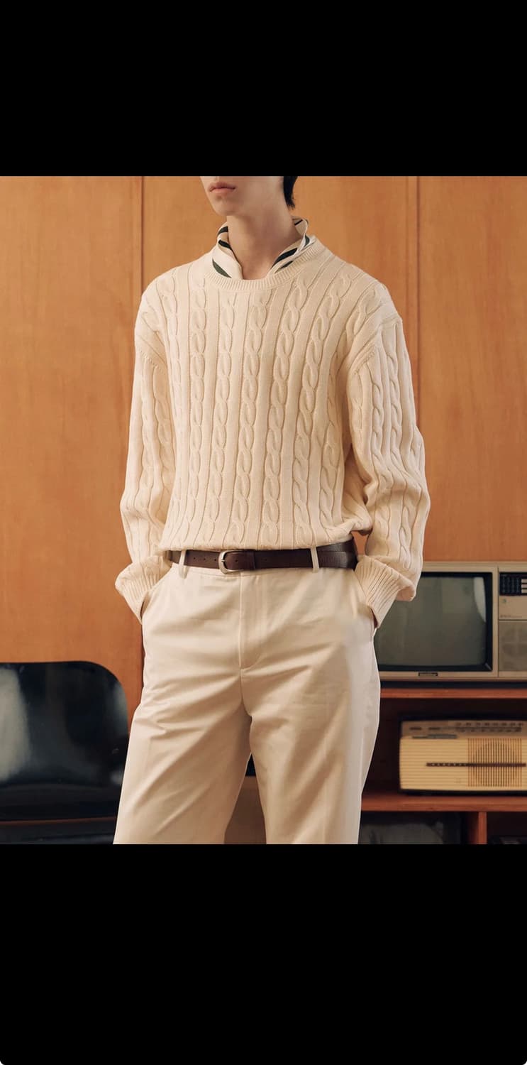 메르고 케이블 니트 상품이미지1