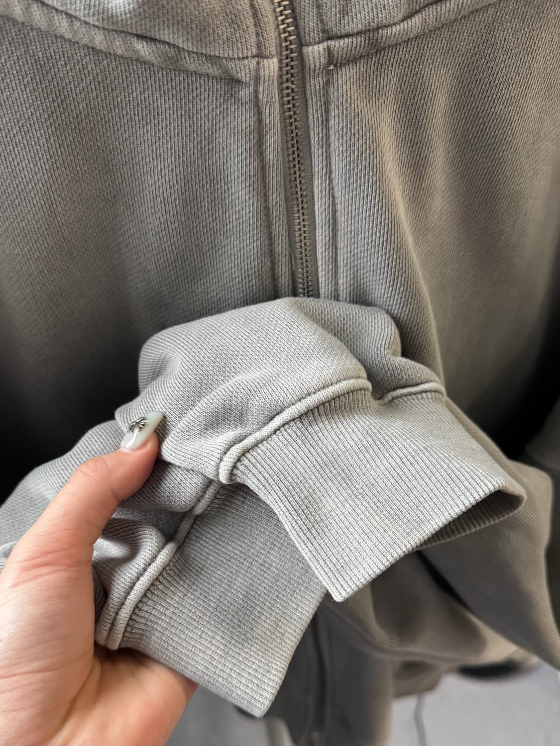 글로니 G CLASSIC WASHED BOXY ZIP UP (GRAY) 상품이미지4