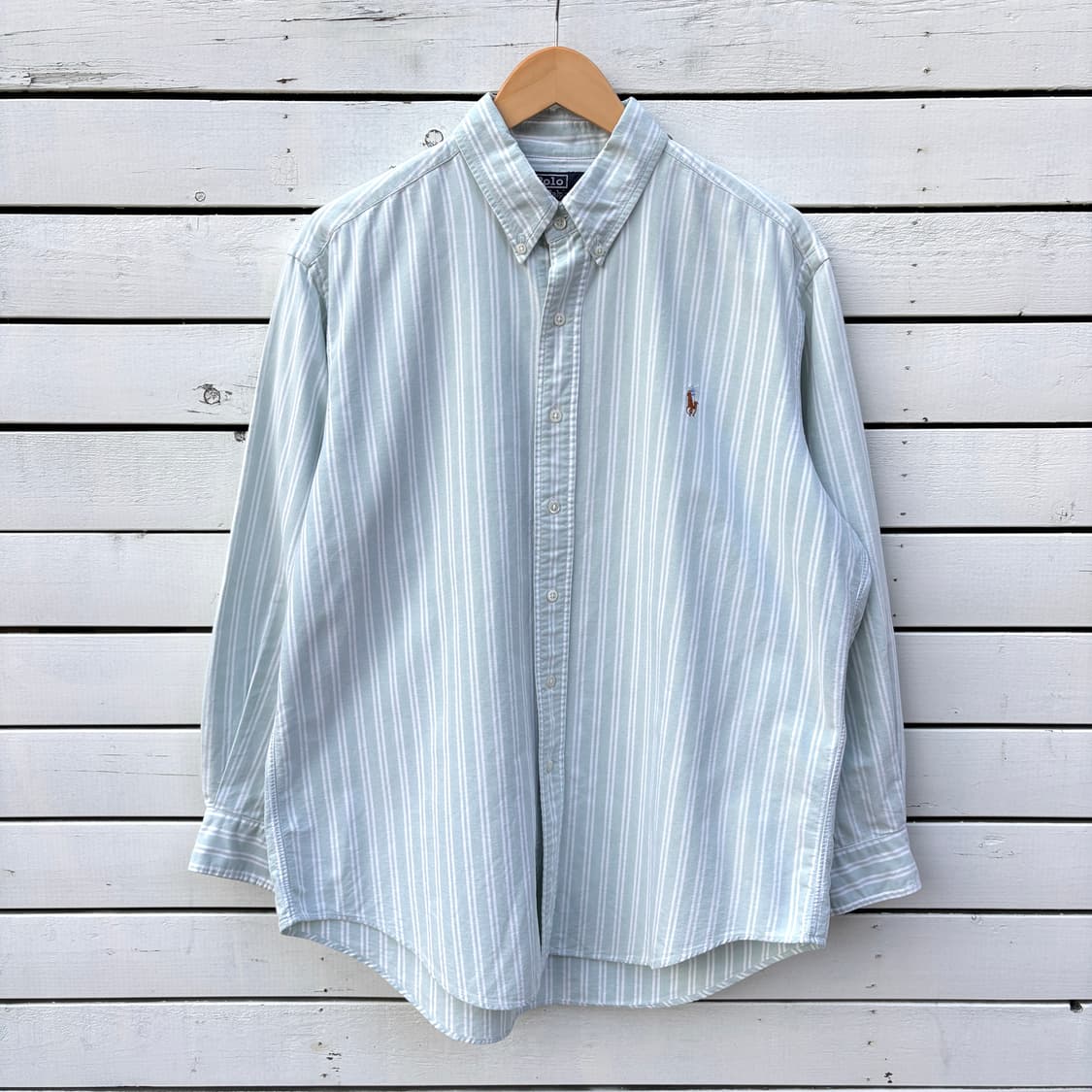 Polo 폴로 민트 스트라이프 셔츠 상품이미지1