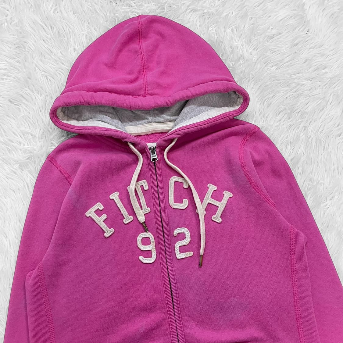 아베크롬비 피치 로고 후드집업 핑크 상품이미지3