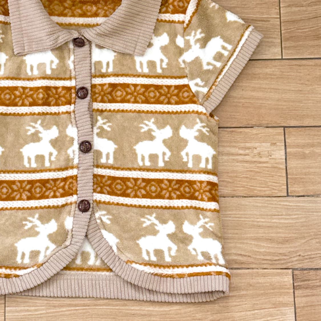 눈사슴 숲길 니트 베스트 상품이미지5