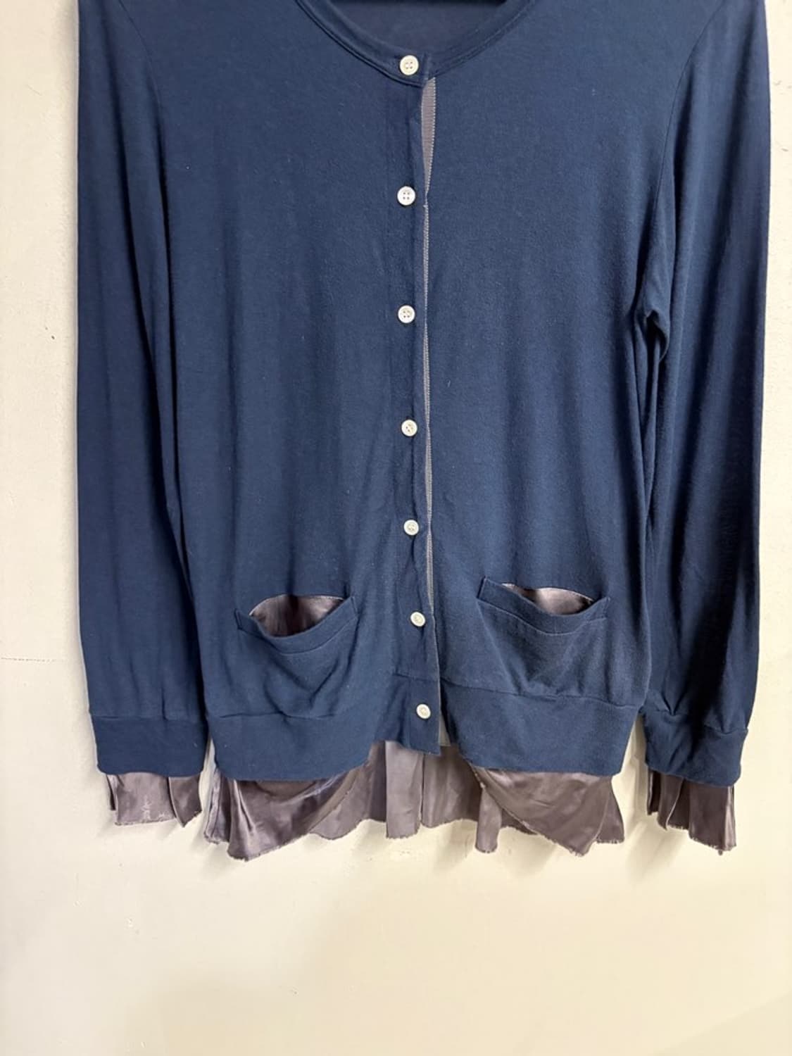 sacai luck Layered Silk-Trim Cardigan  상품이미지3