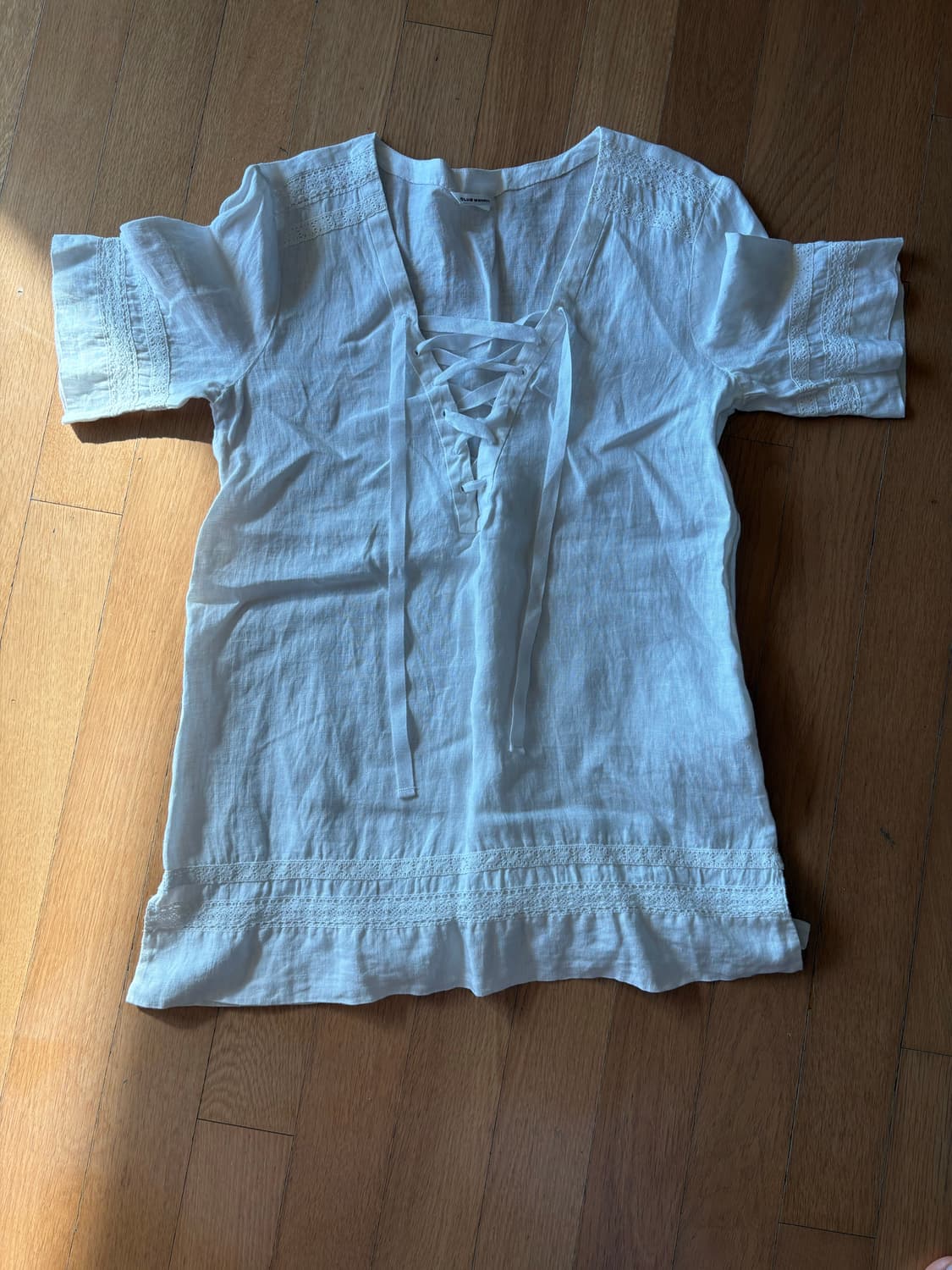 클럽모나코 린넨 모리 빈티지 반팔 블라우스 상품이미지1