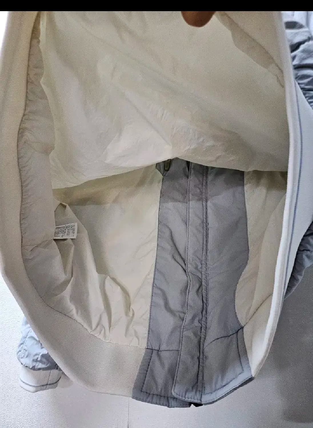 디스커버리 세로퀼팅 연하늘 자켓 95 상품이미지5