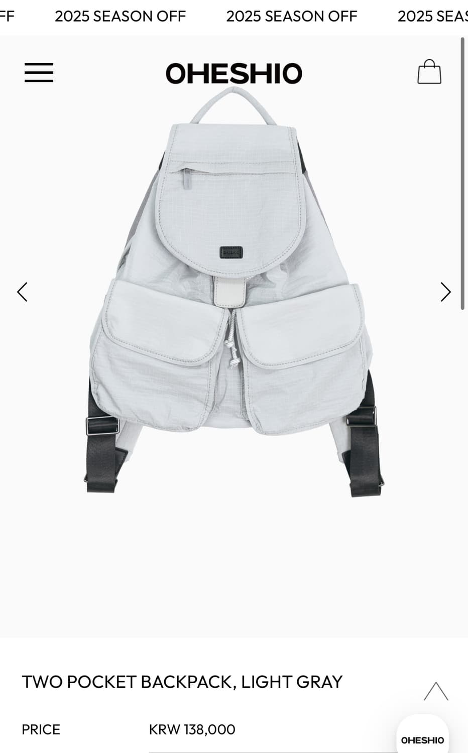 오헤시오 백팩 상품이미지1