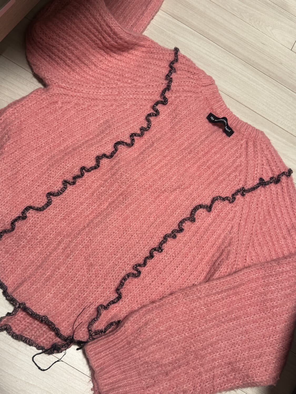 더미스테리어스호텔 빈티지 핑크 니트세트 바라클라바세트 상품이미지3