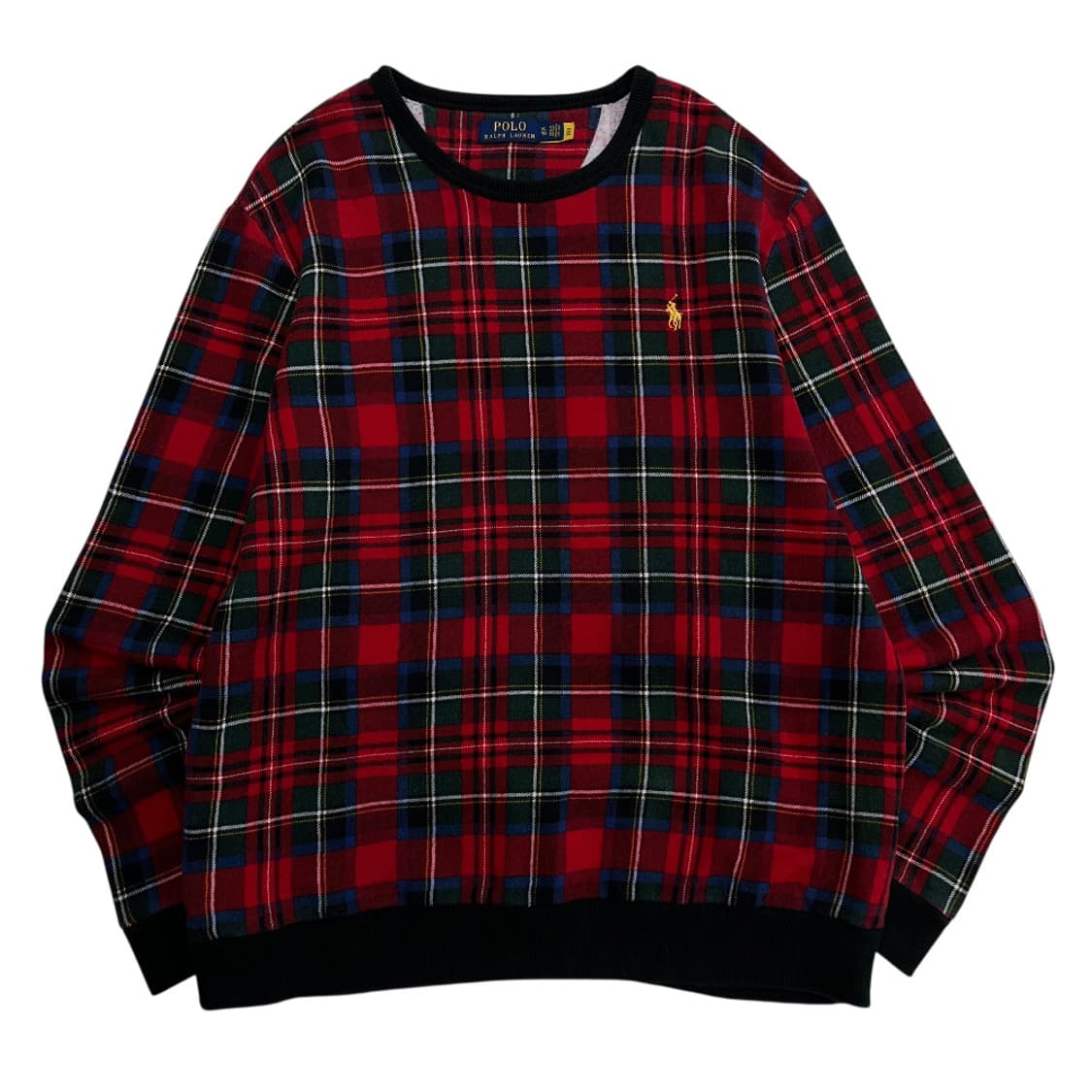 폴로 랄프로렌 옐로우포니 타탄체크 맨투맨 XL 상품이미지3