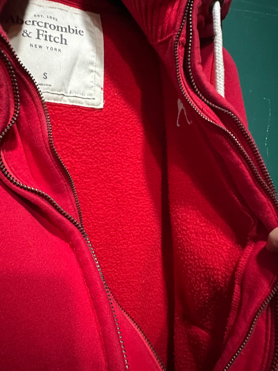 아베크롬비 순록 기모 후드집업 S 상품이미지5