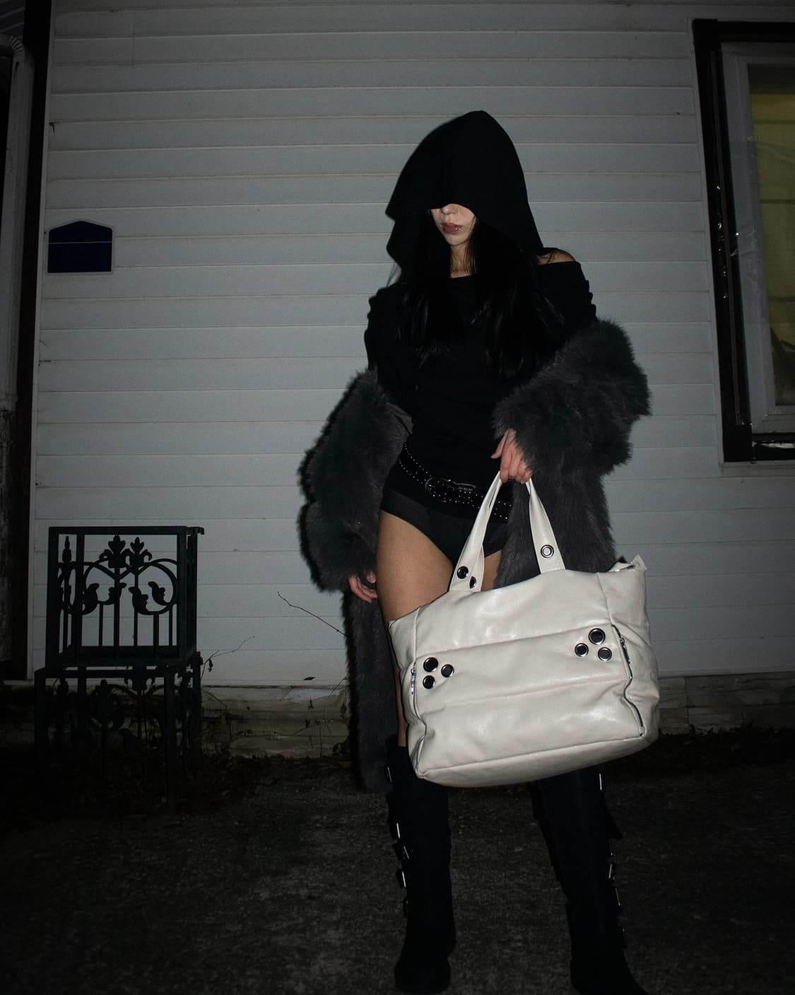 쿨사이드오브더필로우 MY EYELET TRAVEL BAG 크림색 상품이미지3