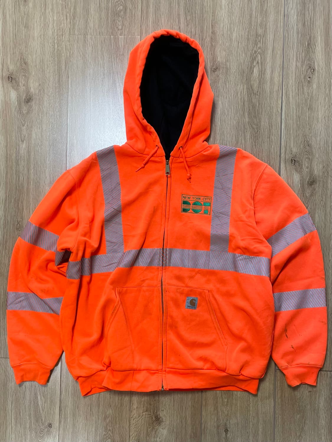 택포) 칼하트 USA Hi-vis 리플렉티브 집업 후드 써멀후드 상품이미지1