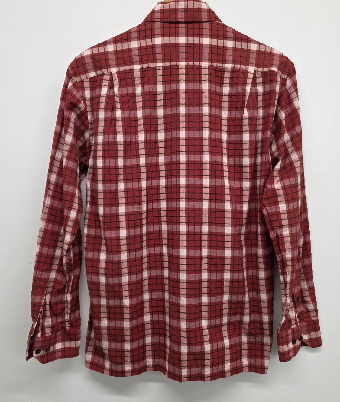 랑방 정품 남자 체크 셔츠남방.  싸이즈 95 상품이미지2