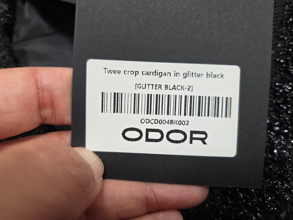 오도어(ODOR) 트위드 크롭 가디건 55-66 새상품 상품이미지8