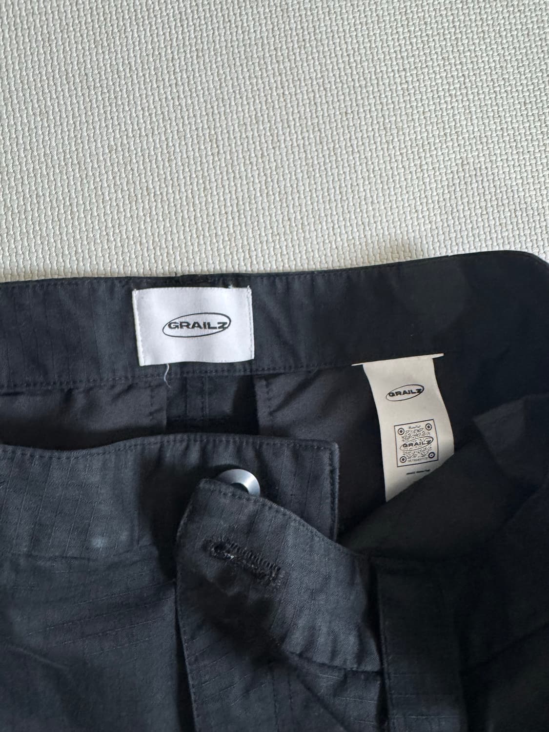 그레일 오발 라지 핏 카고 팬츠 블랙 2사이즈 상품이미지6