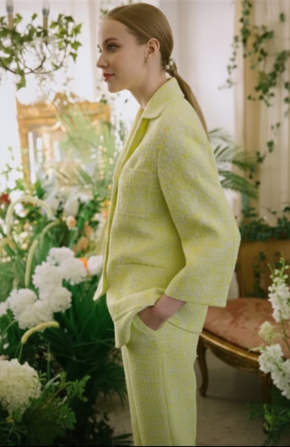 앤디앤댑 플라워버튼 트위드 자켓 66사이즈 상품이미지3