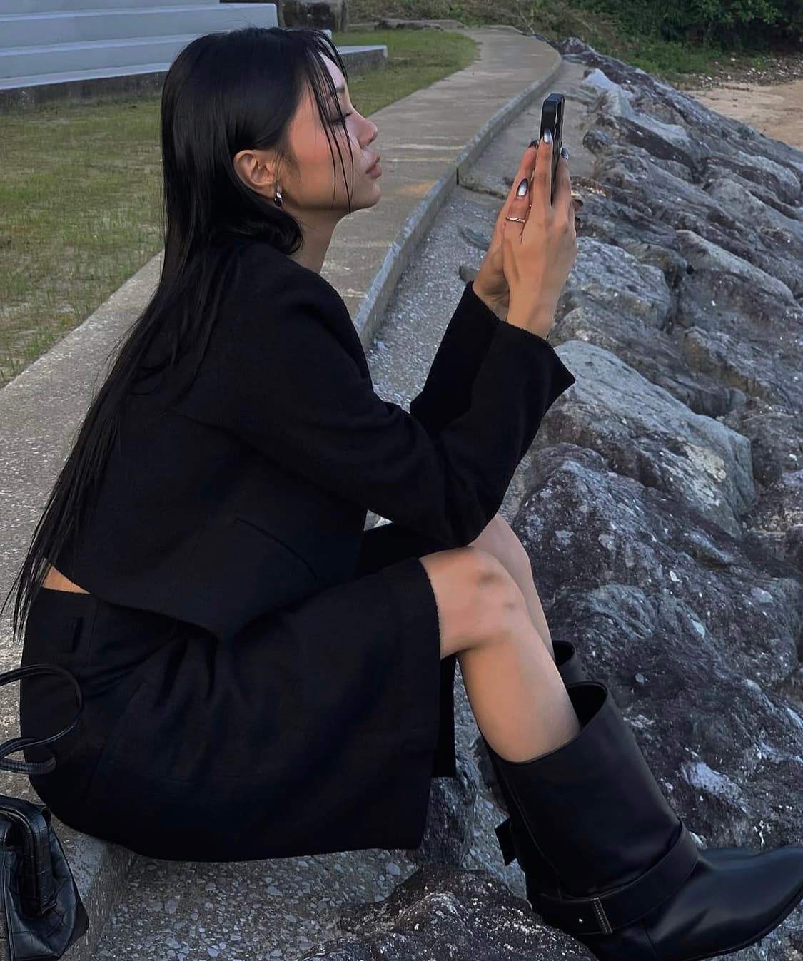 트리밍버드 트위트 셋업 블랙 상품이미지4