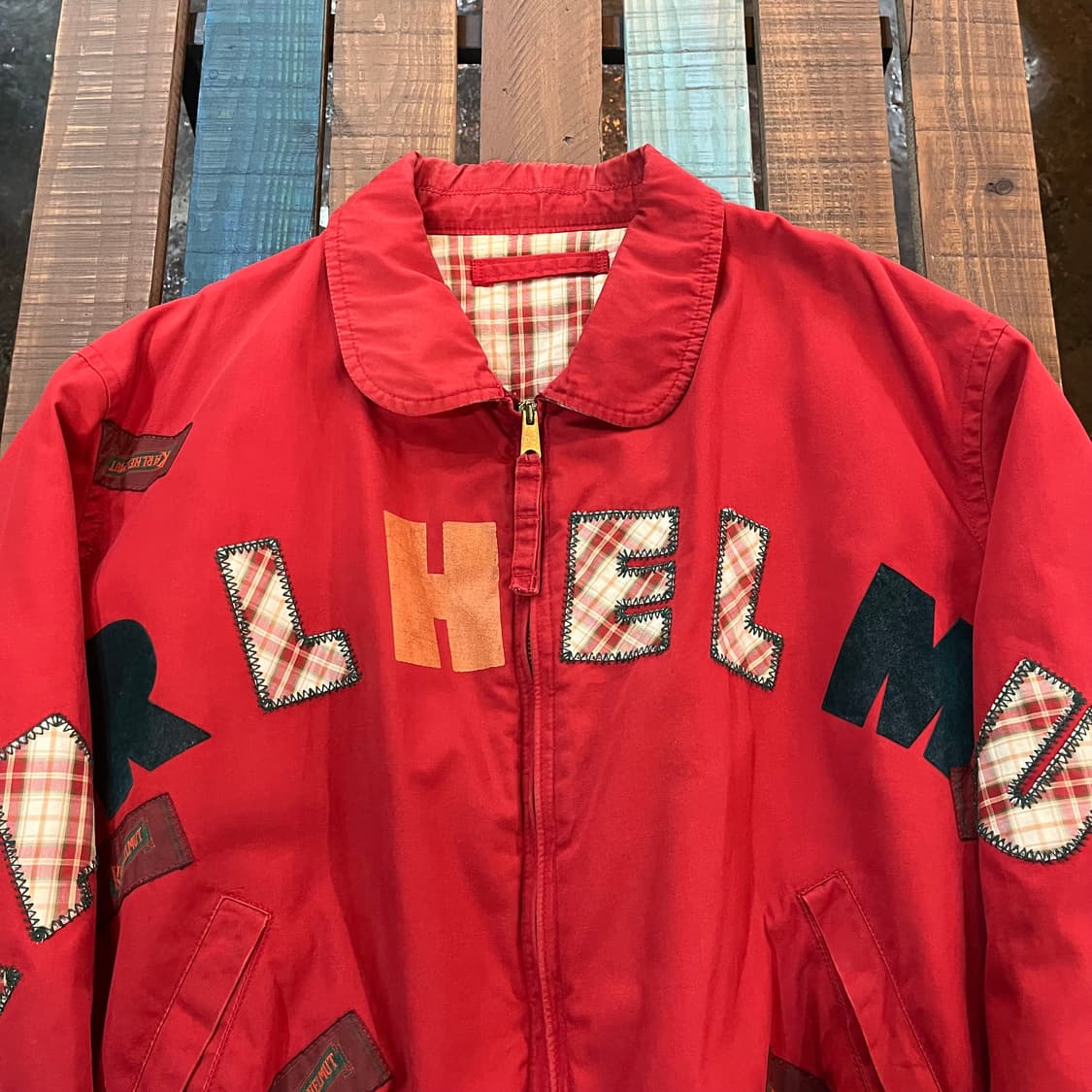 90s 칼헬무트 패치워크 Ma-1 핑크하우스 상품이미지2