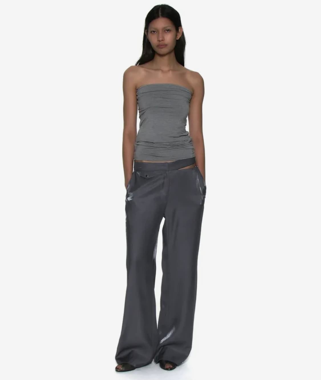 파르티멘토우먼 글로시 컷아웃 웨이스트 팬츠S 상품이미지1