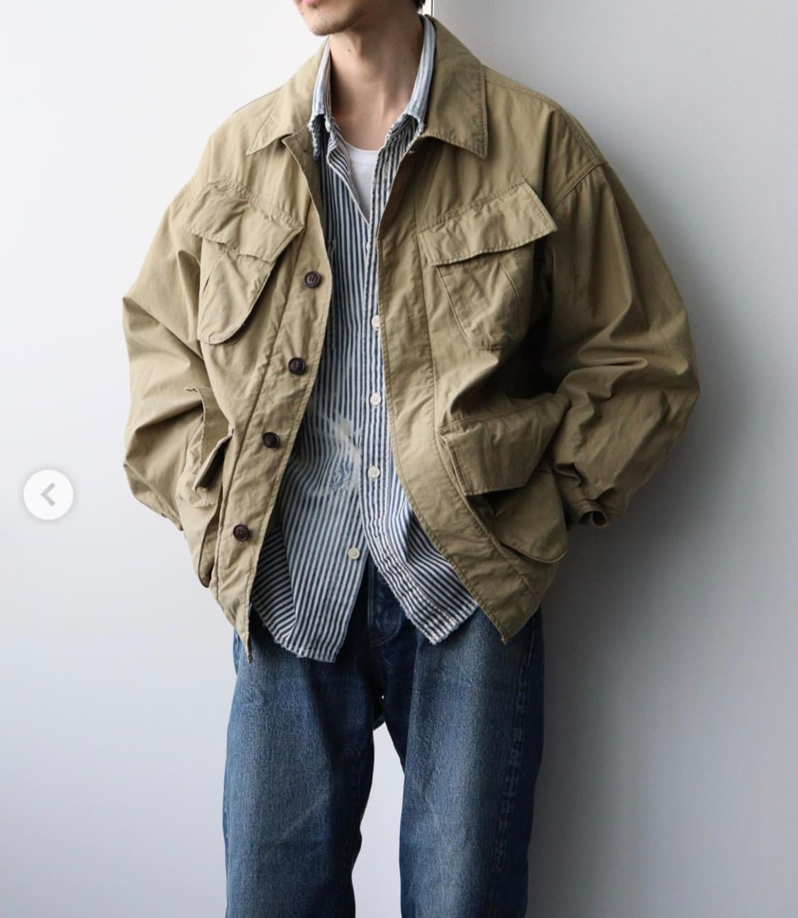 4size택포100만)23ss비즈빔 트로피컬 컴뱃자켓 베이지 상품이미지2