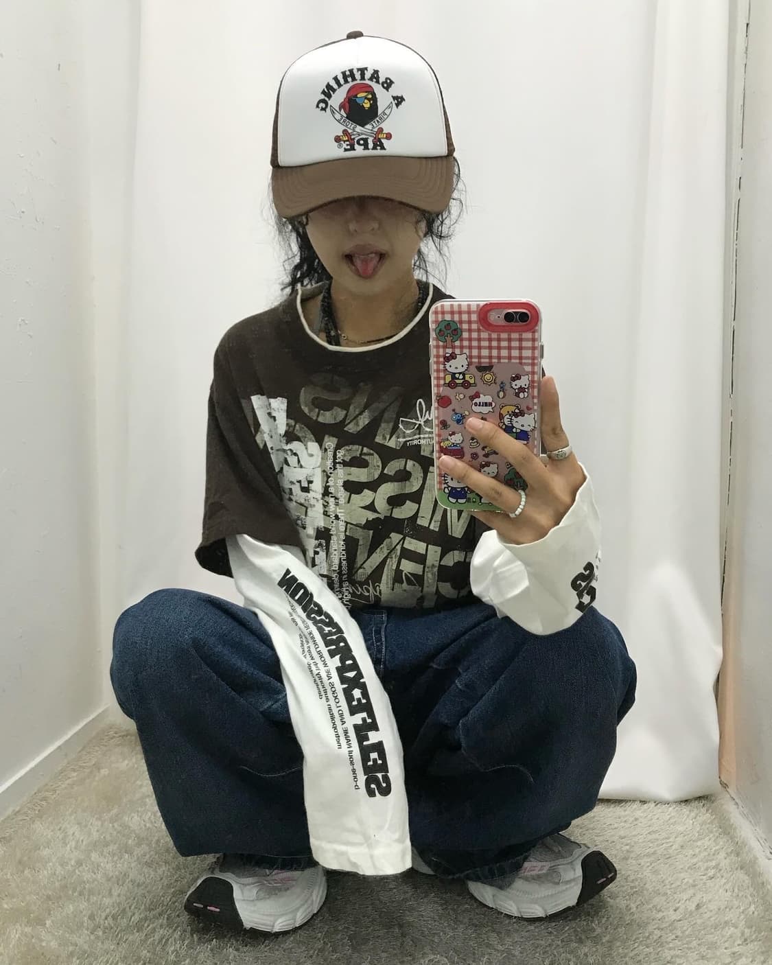 Pirate Bape Brown Mesh Cap 상품이미지5