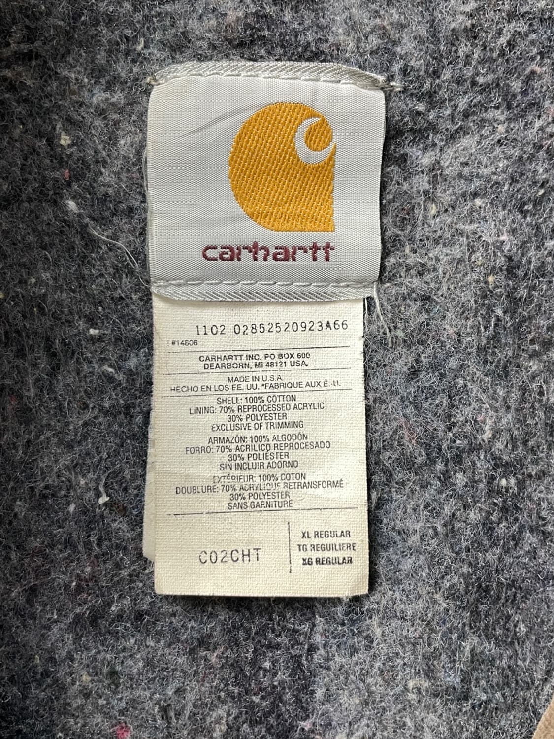 칼하트 C02 초어 워크 자켓 상품이미지8