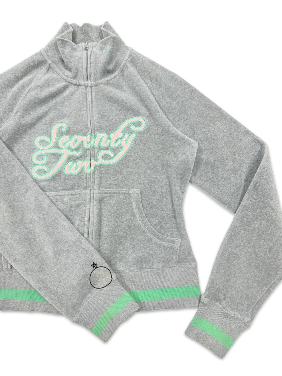 빈티지 나이키 그레이 레터링 슬림핏 집업 상품이미지3