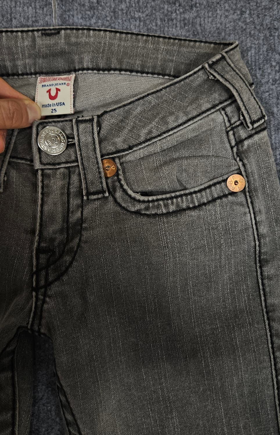 트루릴리젼 스텔라 빅 로우라이즈 데님팬츠 급처 상품이미지2