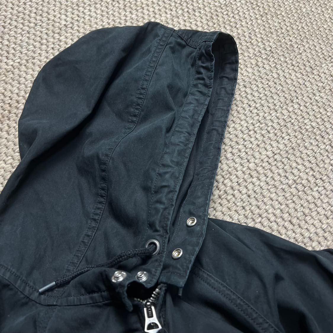 폴로 랄프로렌 코튼 후드 자켓 블랙 M 상품이미지5