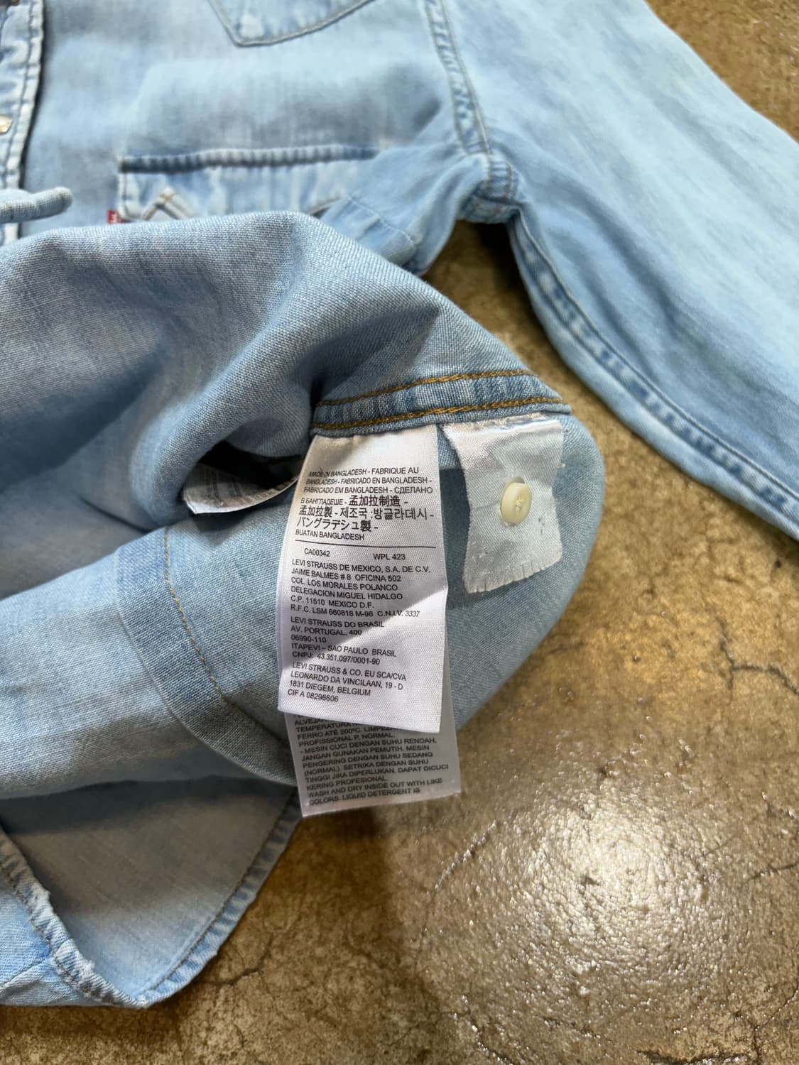 리바이스 웨스턴 데님 셔츠 상품이미지4