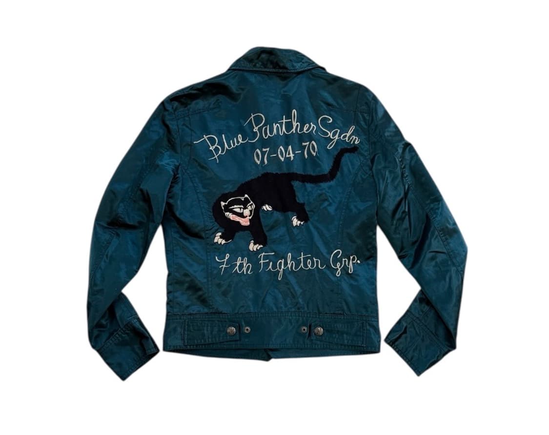 디젤 블랙 팬서 새틴 블루종 자켓 상품이미지1