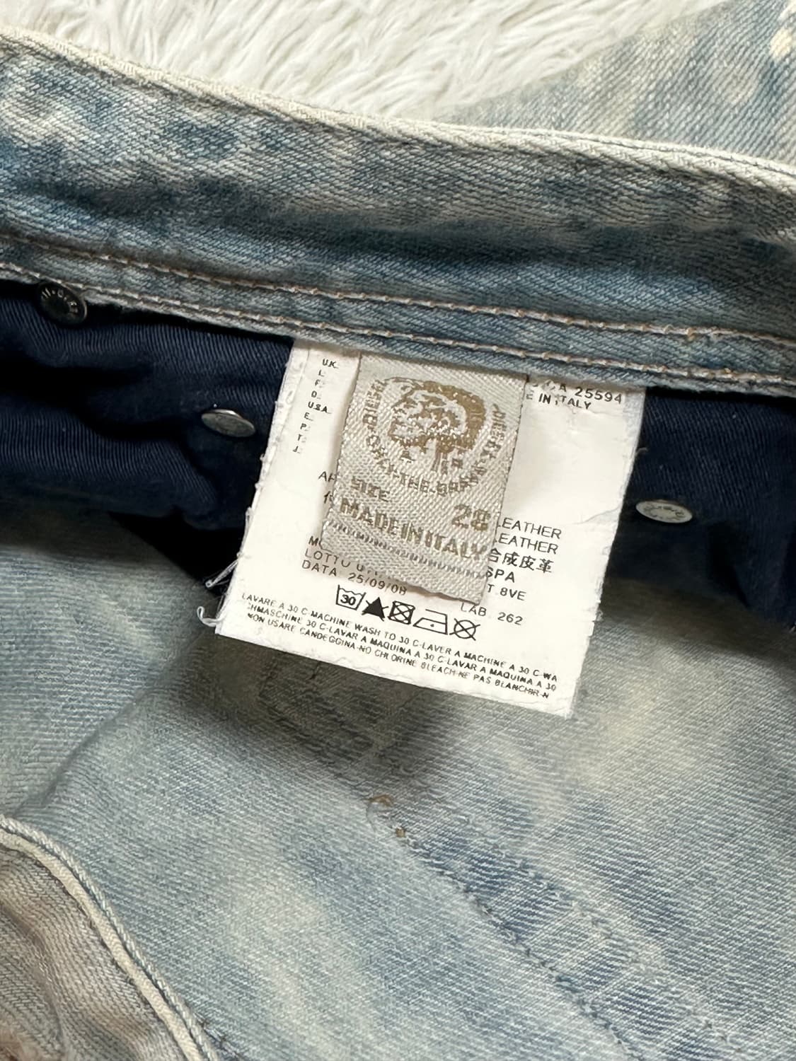 디젤 자티니 W28 워싱 데미지 청바지 상품이미지7