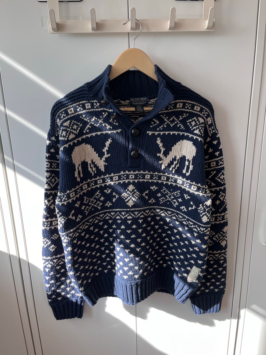 Polo jeans company 사슴 노르딕 헤비 코튼 니트 상품이미지5