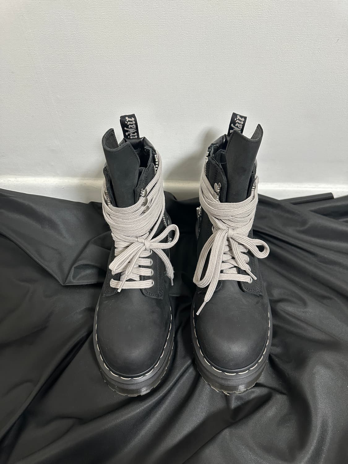 닥터마틴 릭오웬스 쿼드 솔 스틸 토 부츠 블랙 [240] 상품이미지1