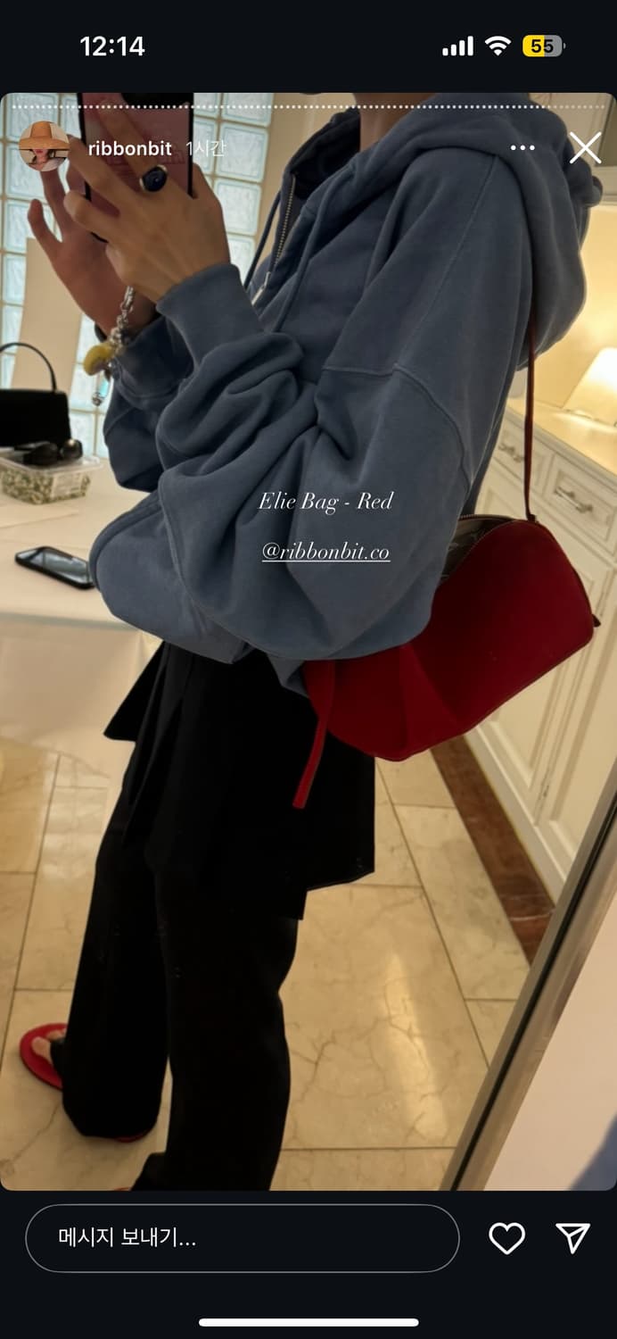 리본빛 엘리백 레드 ribbonbit Elie Bag Red 상품이미지3