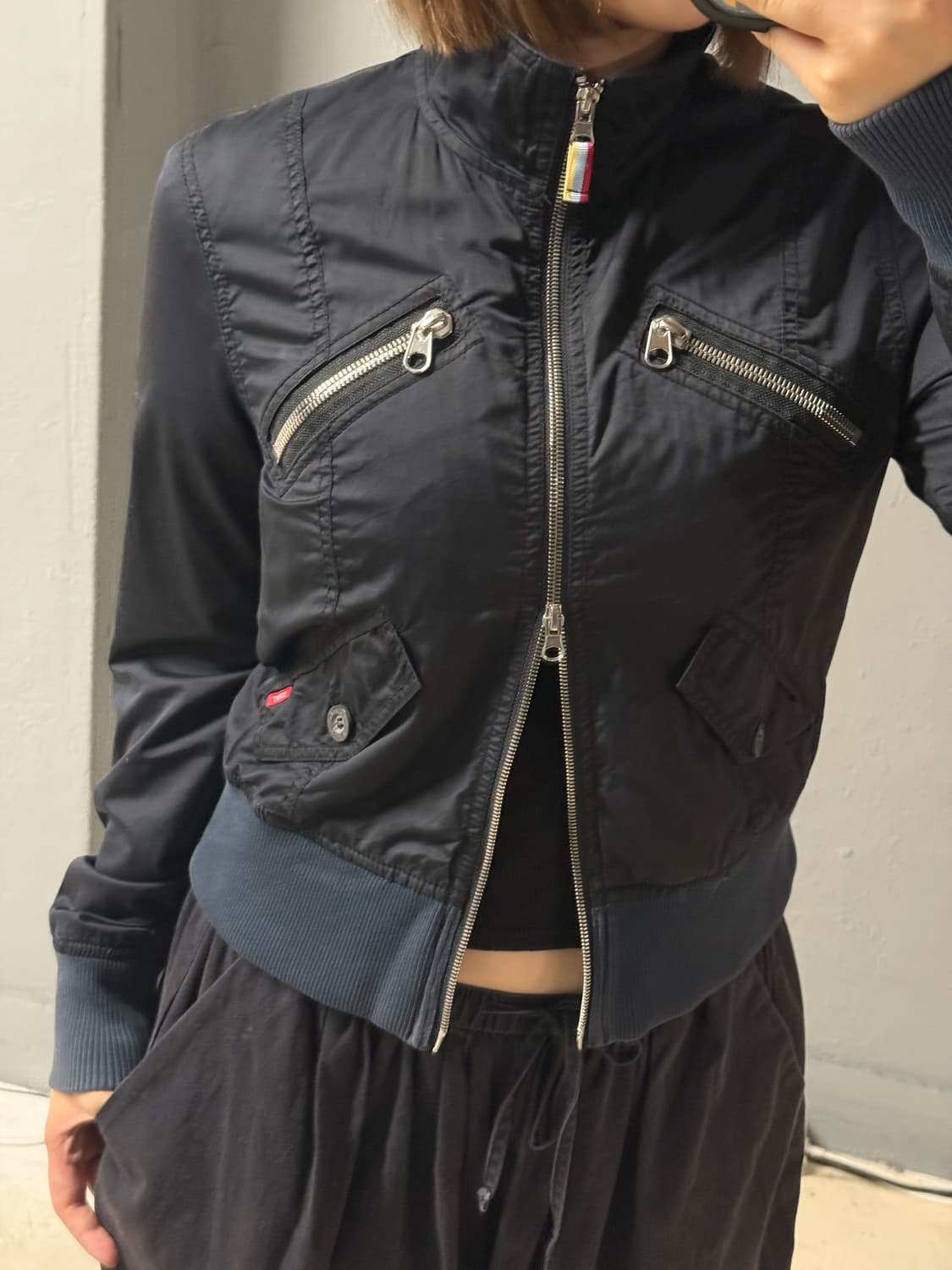zipper pocket detail high-neck jk 상품이미지3