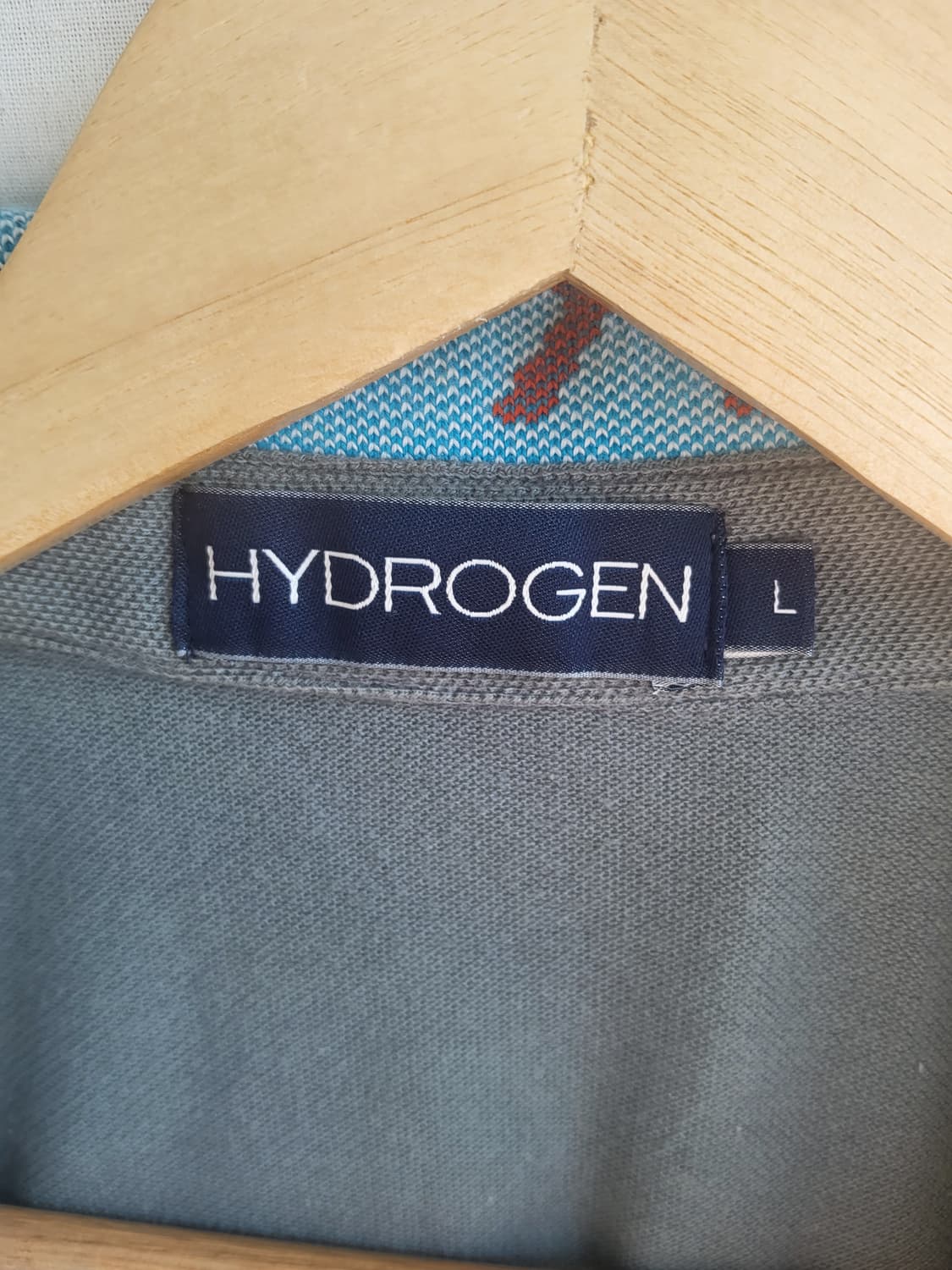 하이드로겐 반팔 카라티셔츠 남성용 L 사이즈  코튼 버튼리스 상품이미지5