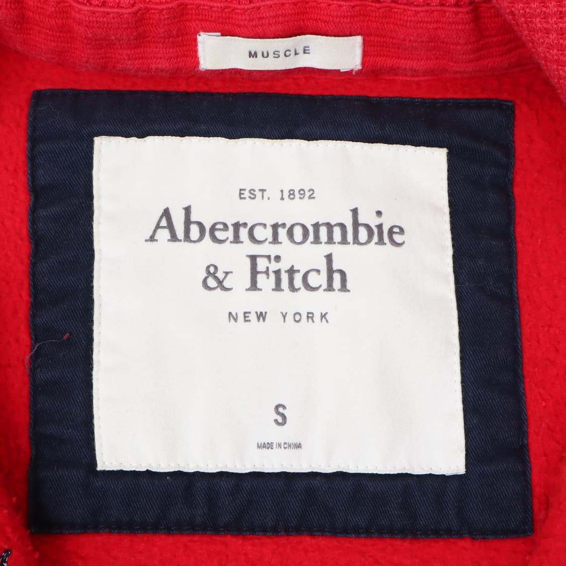 아베크롬비 레드 엠브로이드 헤비 후드집업 상품이미지8