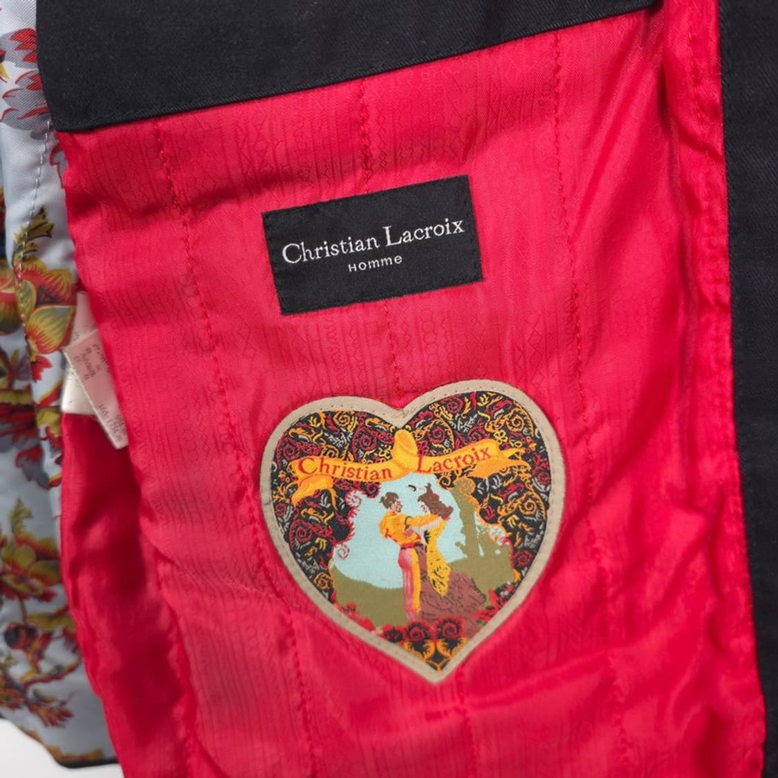 크리스찬 라크르와 00s 아카이브 양가죽 배색 패딩 자켓 95 상품이미지6