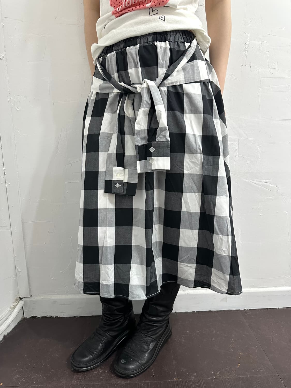 check design skirt 상품이미지3