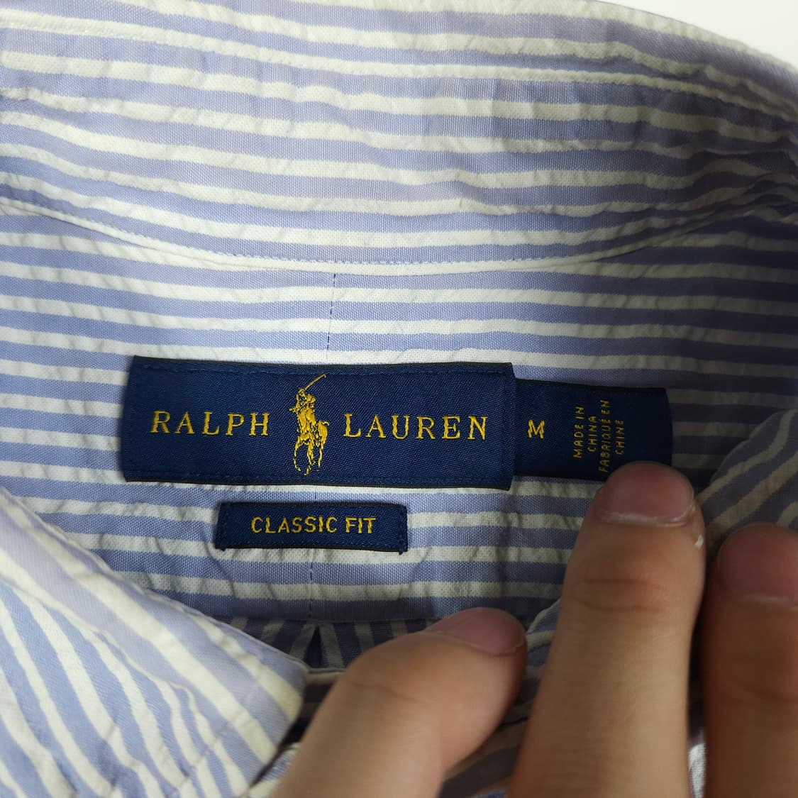 폴로 랄프로렌 시어서커 스트라이프 반팔 셔츠 상품이미지3