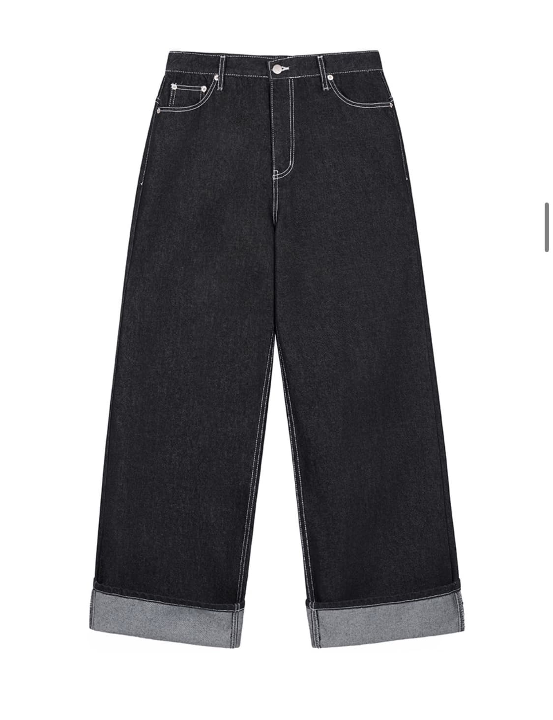 락케이크 바지 데님 Hem Point Wide Jeans 상품이미지3