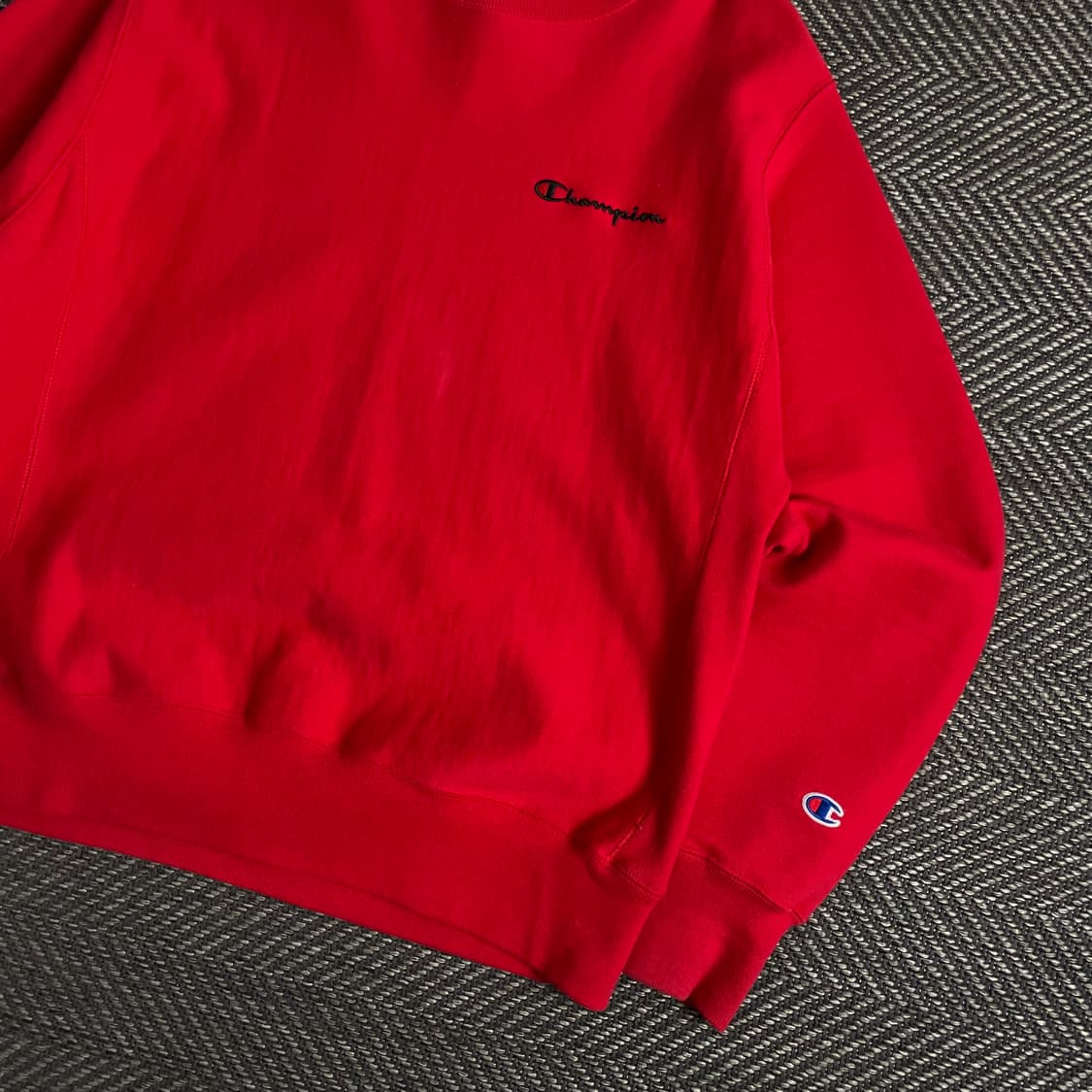 챔피온 리버스위브 미니멀 레드 스웻 셔츠o 3377 상품이미지2