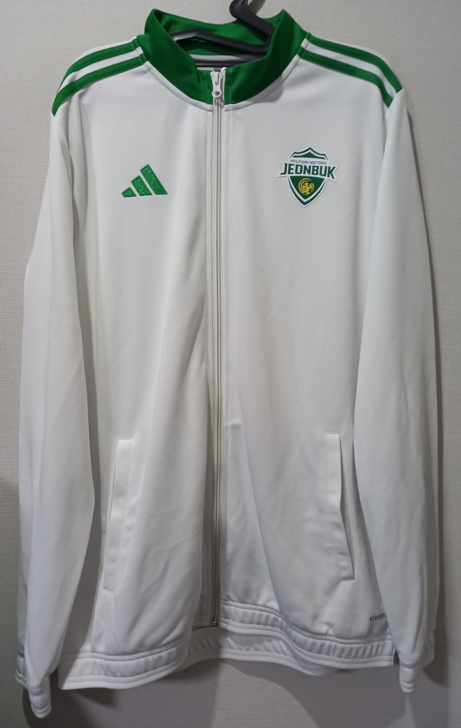 아디다스 전북현대 화이트 트랙탑 유니폼 트랙 자켓 105/XL 상품이미지1