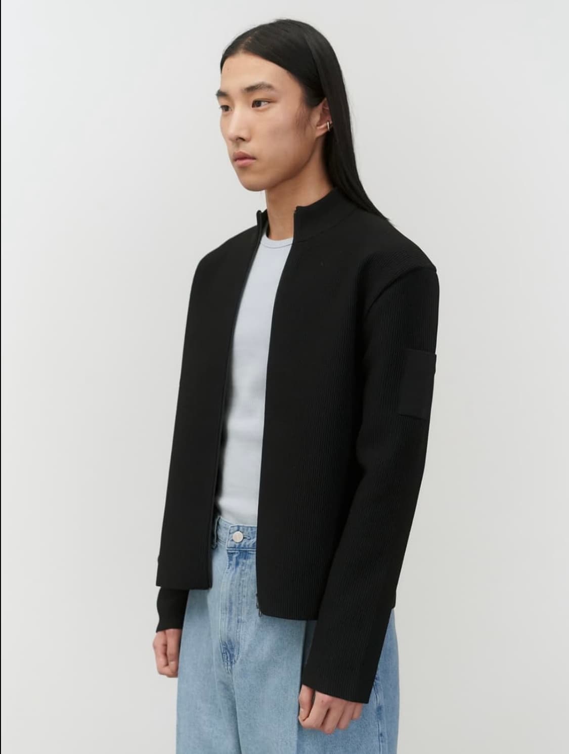 아모멘토 모크넥 집업 M 상품이미지3