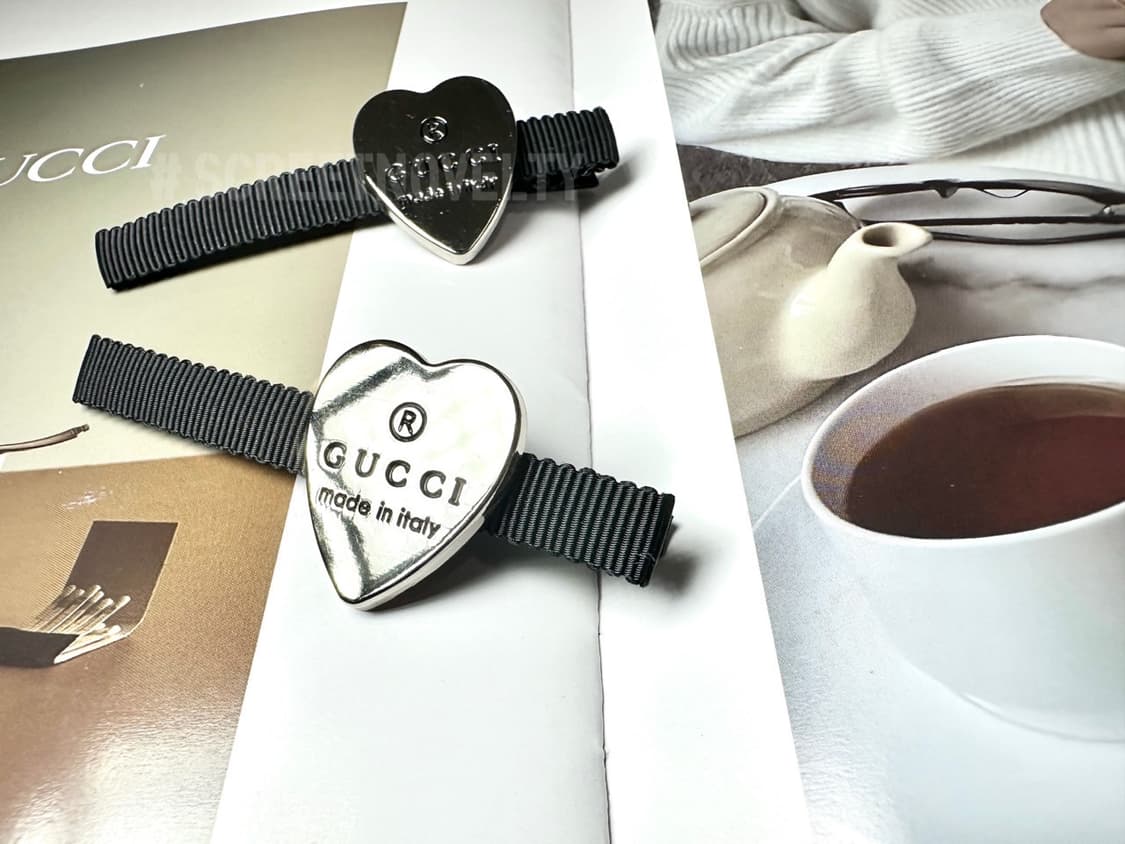 구찌 빈티지 헤어핀 실버 상품이미지3