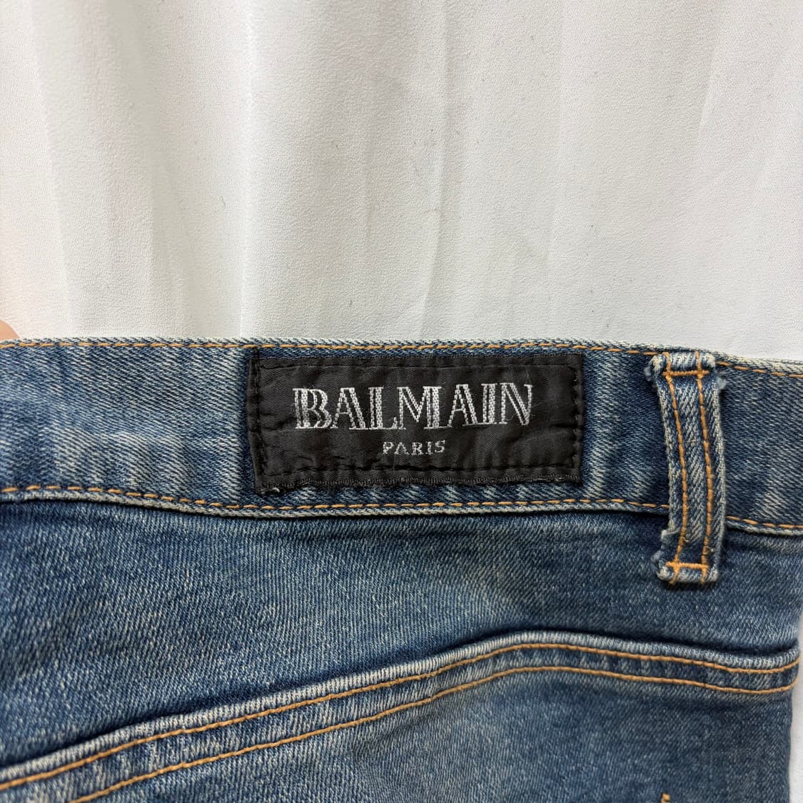 발망 아카이브 디스트로이드 워싱 슬림 데님 상품이미지3