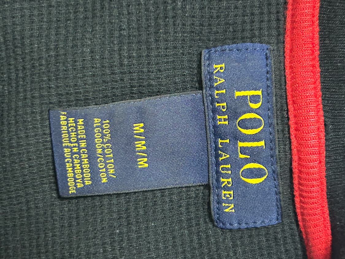 폴로 와플니트 M 블랙 상품이미지4