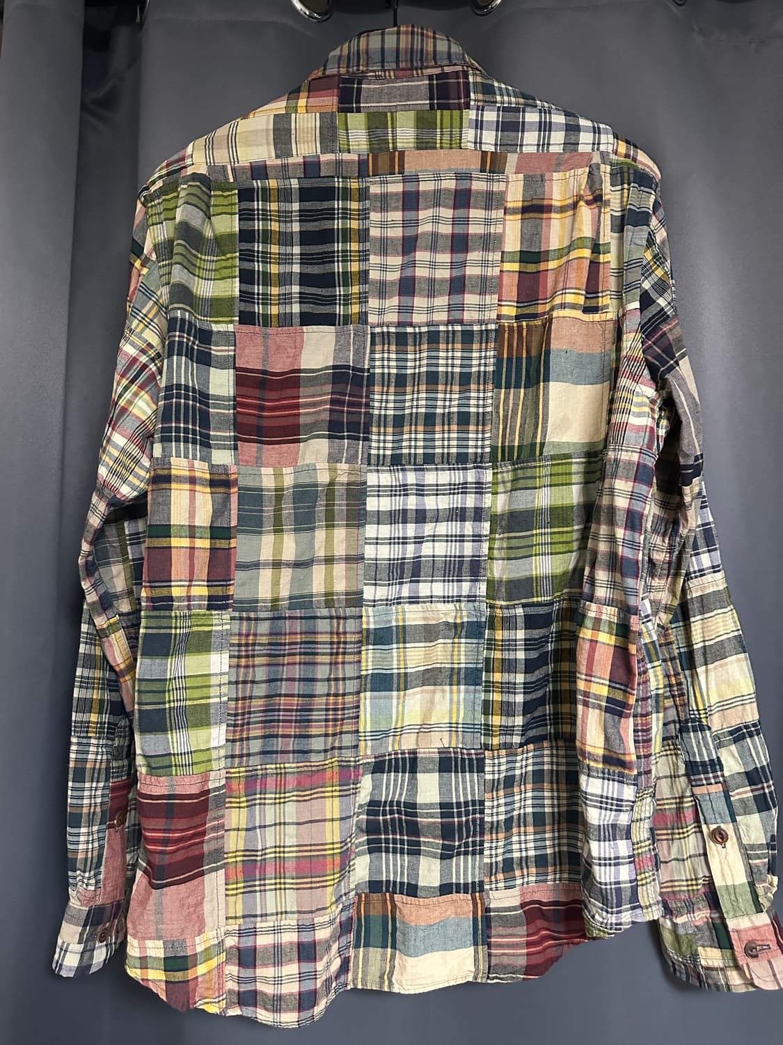 폴로랄프로렌 마드라스 패치워크 2포켓 셔츠 / L size 상품이미지2