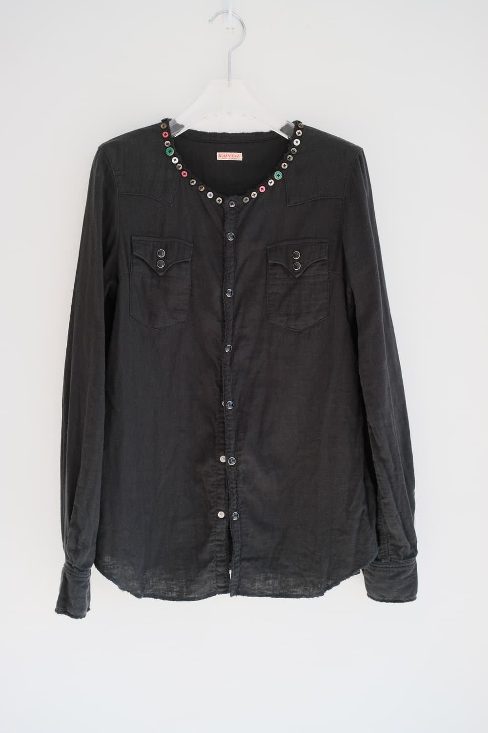 Button trimming shirts 상품이미지5