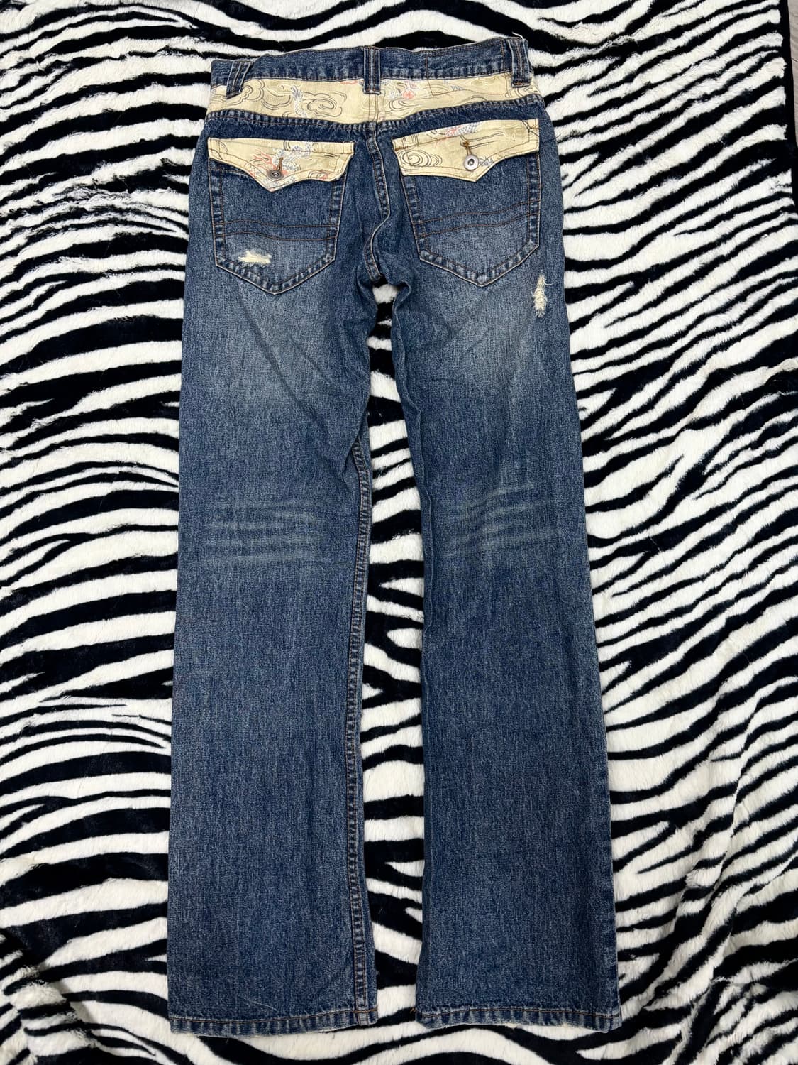 [Jungle Storm] Oriental Print Denim Loos 상품이미지9